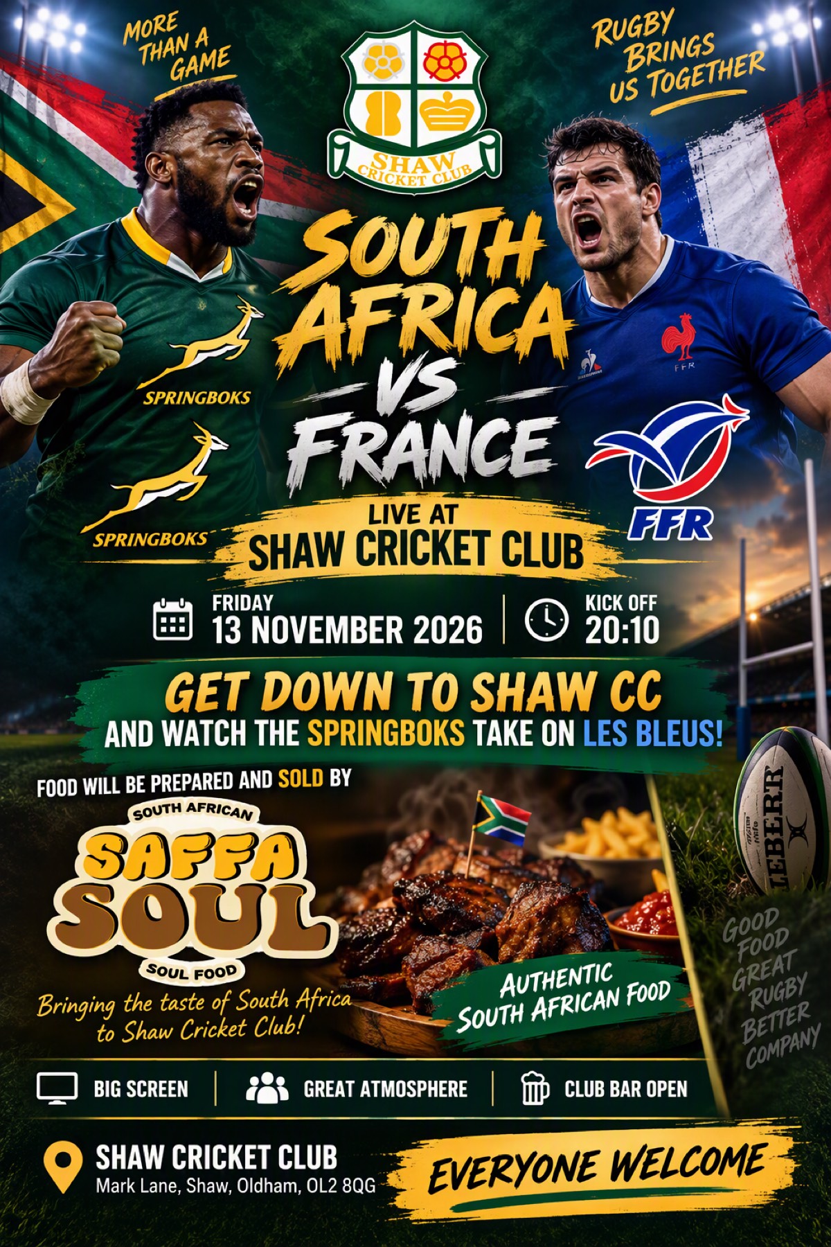 SA vs France at Shaw CC